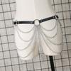Multilayered Trendy Waist Band Slimming Cummerbands Tassel Pendant Waistband Metal Chain Belt