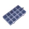 15-Compartment Clear Plastic Storage Box with Double Buckle for Beads, Nail Art, Tools, Jewelry, and Fishing Gear.