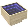 Vidaxl Stolik Boczny Z Led, Dąb Sonoma, 40X40X30 Cm