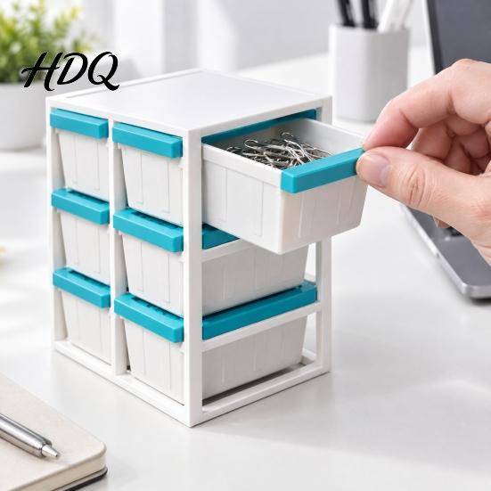 Miniature Scene Decor Rack with 6 Storage Boxes Tiny Box Organizer Display Shelf Dollhouse Multi-Layer Storage Accessory Plastic