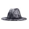 Autumn and winter men's and women's new letter digital printing big eaves hat fashionable British woolen belt jazz hat