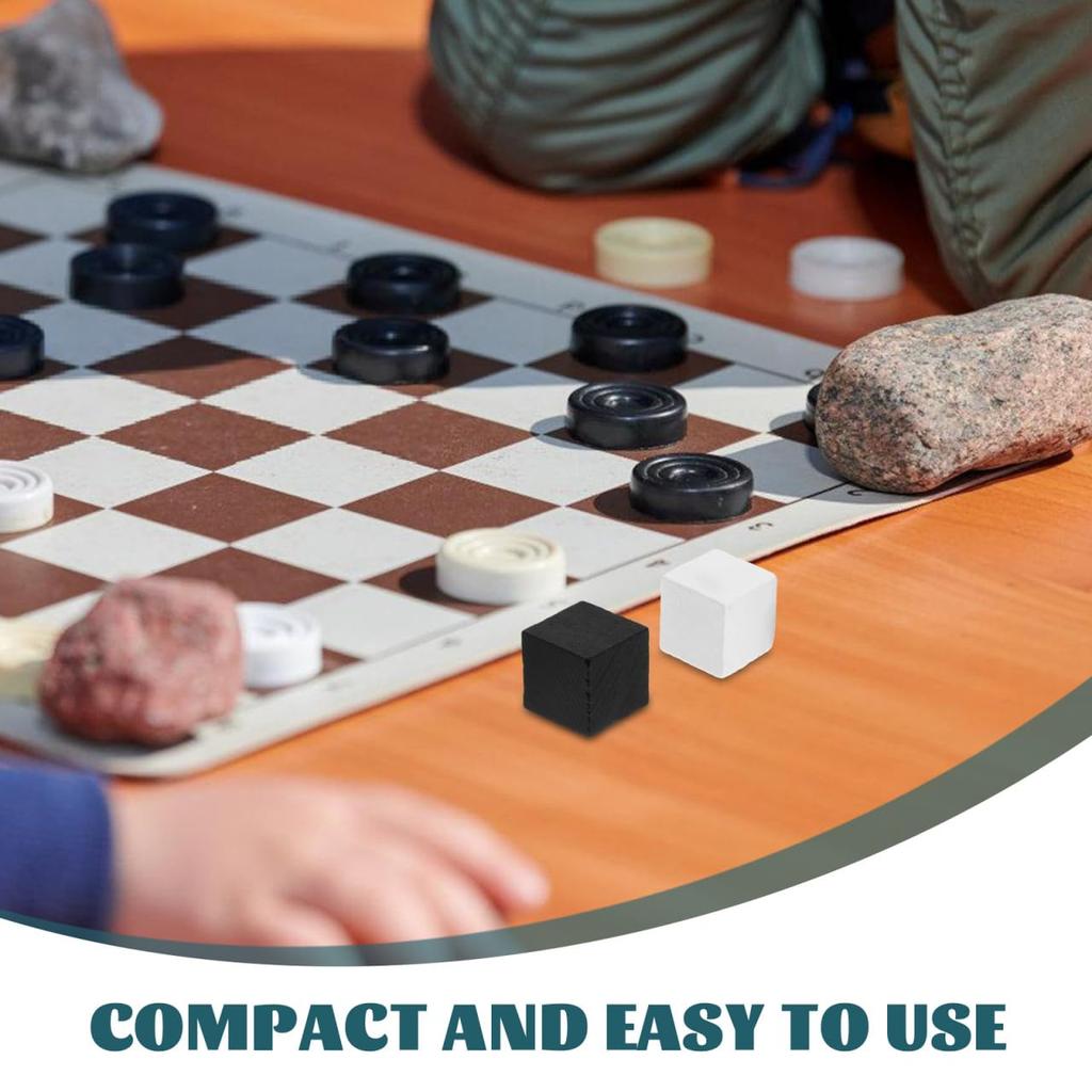 Upkoch Mini Schack Damspel i Trä Furu Kompakt och Portabelt Spel Ersättningspjäser för Brädspel 40 Pjäser, Pjäser, Trä, Tillbehör,