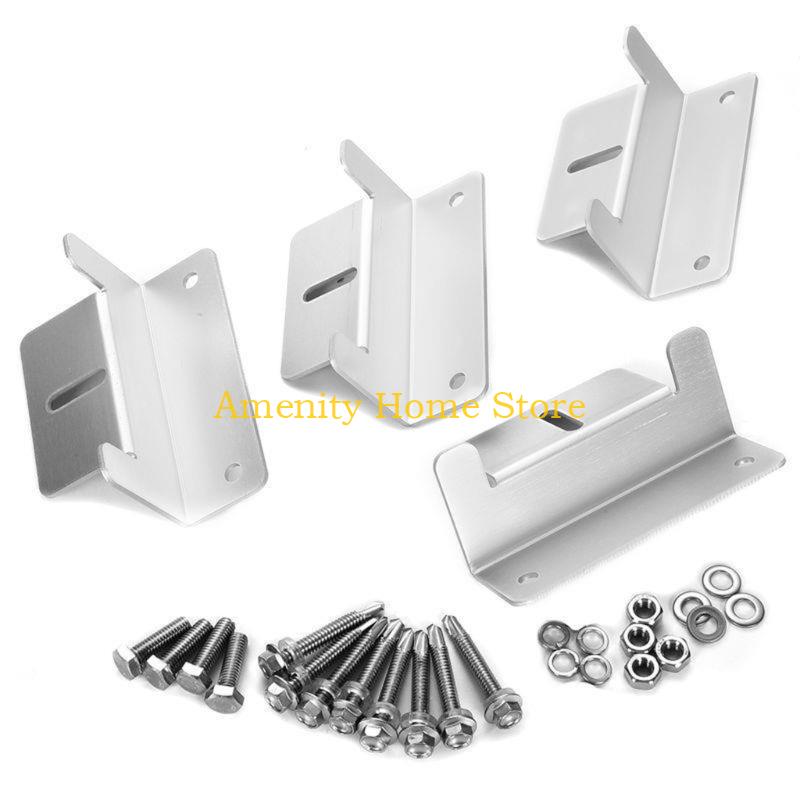 F26C Solar Mounting Set Includes Aluminum Brackets and Stainless Screws for Quickly Assembly on Various Locations