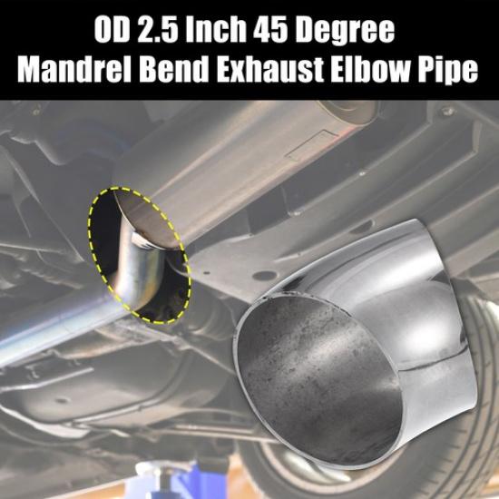 OD 2.5" 45 Degree Mandrel Bend Elbow SS304 Stainless Steel Bend Exhaust Tube