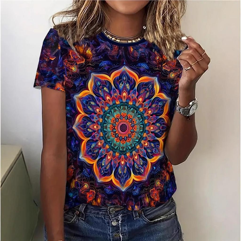 Sheep Dog Cat T-Shirts Animal Pattern 3D Print Women O-Neck Short Sleeves T Shirt Street Y2k Harajuku Tees Tops Female Clothing