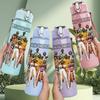 1PC Retro Street Band Black White Portrait Print 750ml Portable Sports Water Bottle Leakproof Gym Outdoor Travel Drink Cup