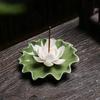Handgjord stor lotusblomma rökelsebrännare flerfärgad linje rökelsehållare terum kontor heminredning Buddha heminredning