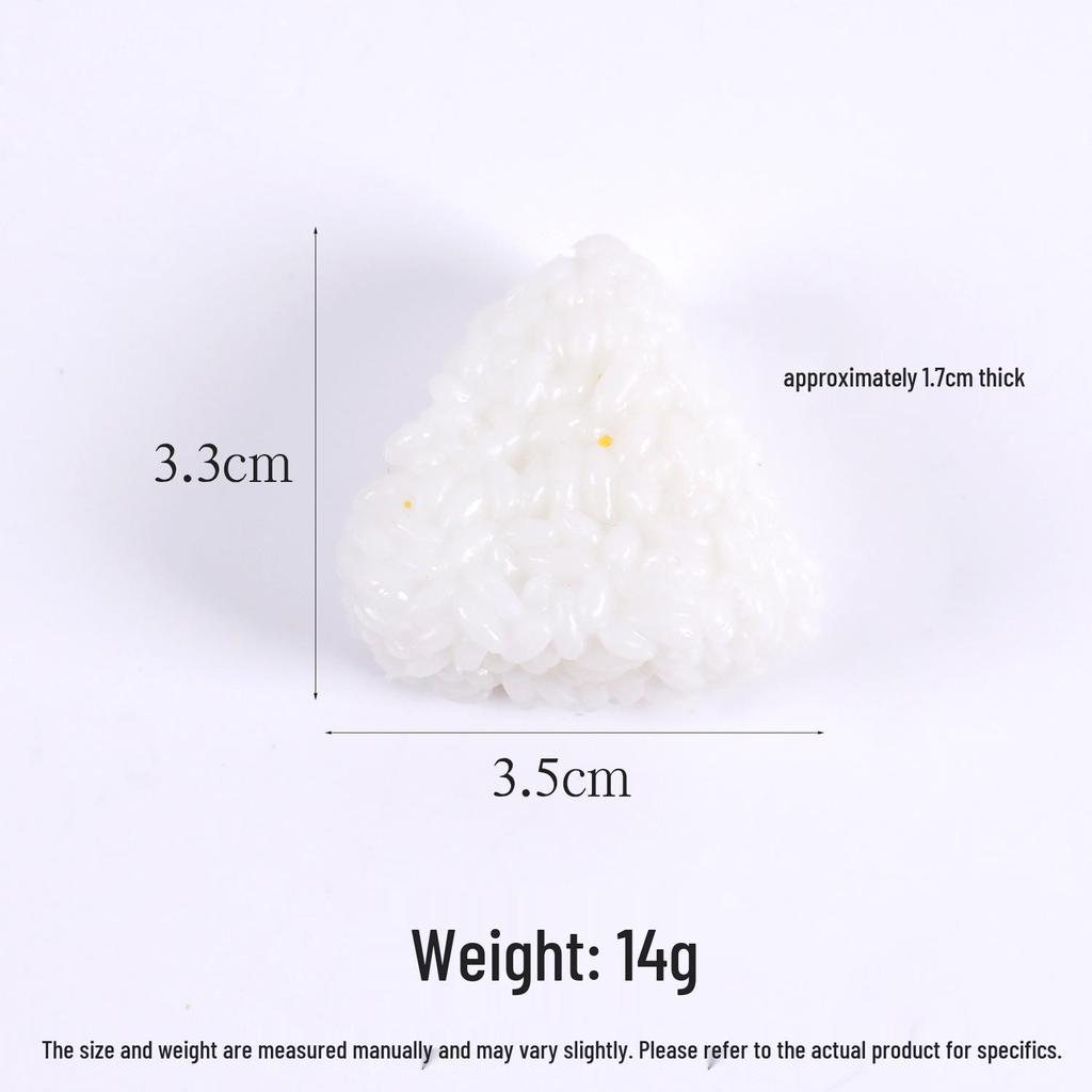 PVC Sushi Onigiri Keychain: Japanese Cuisine Nori-Wrapped Rice Bag Charm