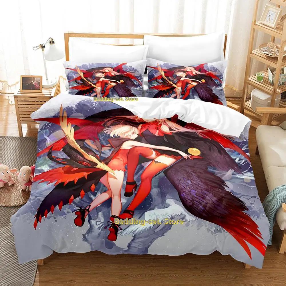 2024 Anime Adult Boys Bedding Set King Single Twin Queen Size Duvetcover Set Fantasia Bed Set Quilt Cover Pillowcase