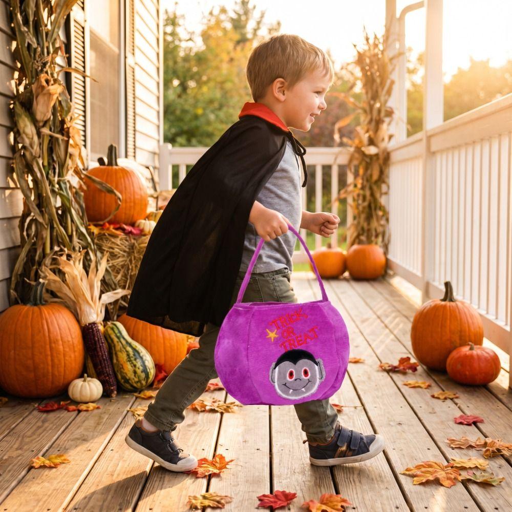 Trick or Treat Halloween Candy Bag Gifts Pouch Halloween Candy Bucket Pumpkin Candy Bucket Kids