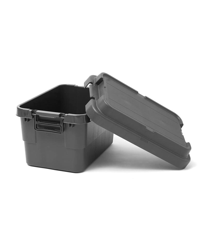 Gordon Miller Car 50L Stacking Trunk Cargo Storage Box Organizer Dark Gray with Lid Outdoor Sitting Large Capacity 1664702