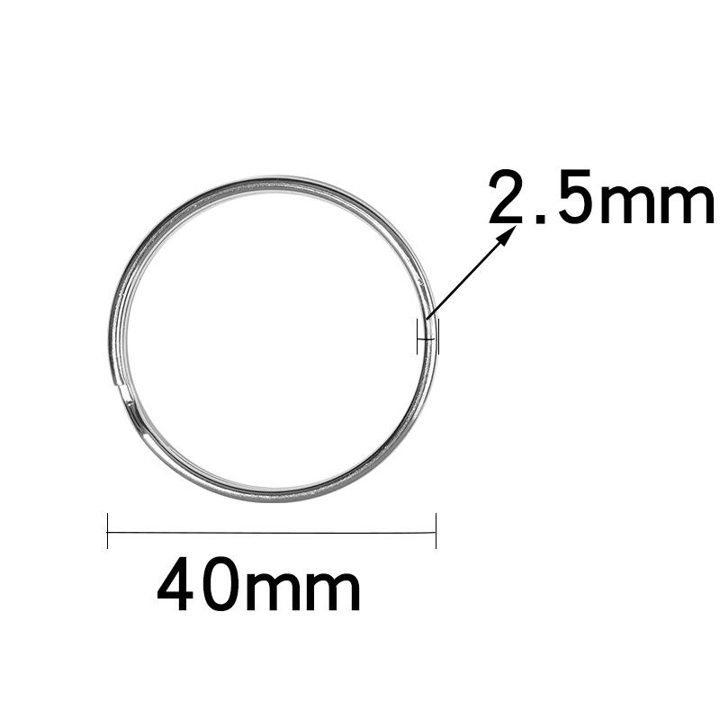 10-50pcs/lot 12-50mm Metal Keyring Round Split Key Ring For Jewelry Making DIY Crafts Keychain Key Holder Connector Accessories