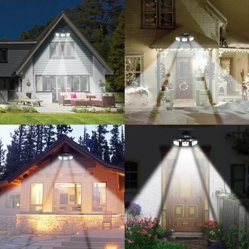 Solar Wall Light 138LED Motion Sensor Lights 3 Modes Waterproof Street Lamp Outdoor Lamps