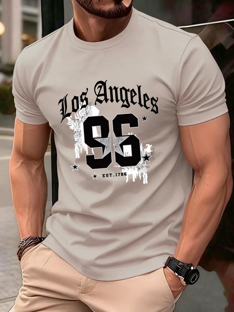 Famous American City Est 1786 Print T Shirts Men Cotton Summer TShirt Loose Casual Clothes Unisex AllMatch ONeck Short Sleeve