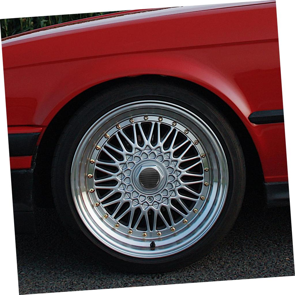 JUMPLAWN Carbon Fiber Pattern Wheel Center Cap Aluminum Shockproof Dirtproof Car Wheel Hub Cover Easy Installation and Wheel Keeping