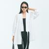 LEESLE Breeze Jeogori — Korean Modern Hanbok Shirt Jacket | Lightweight Sheer Summer Blouse | Sky Blue / White / Grey