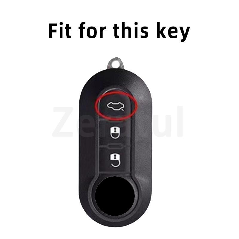 3 Buttons Tpu Shell Fob Auto Accessories Car Flip Key Case Cover Keyless For Fiat Ducato 500 500L Panda Grande Punto Lancia Musa
