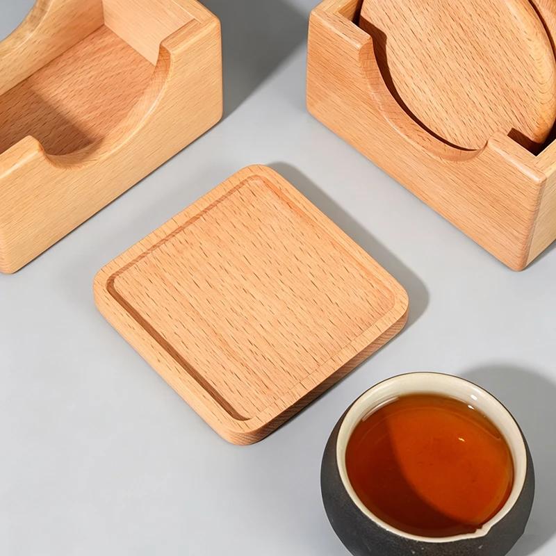 Wooden Coasters for Drinks Bottom for Drinking Cup Tea Coasters for Coffee Bottom for Pussy Cup Coaster Wood SBD001