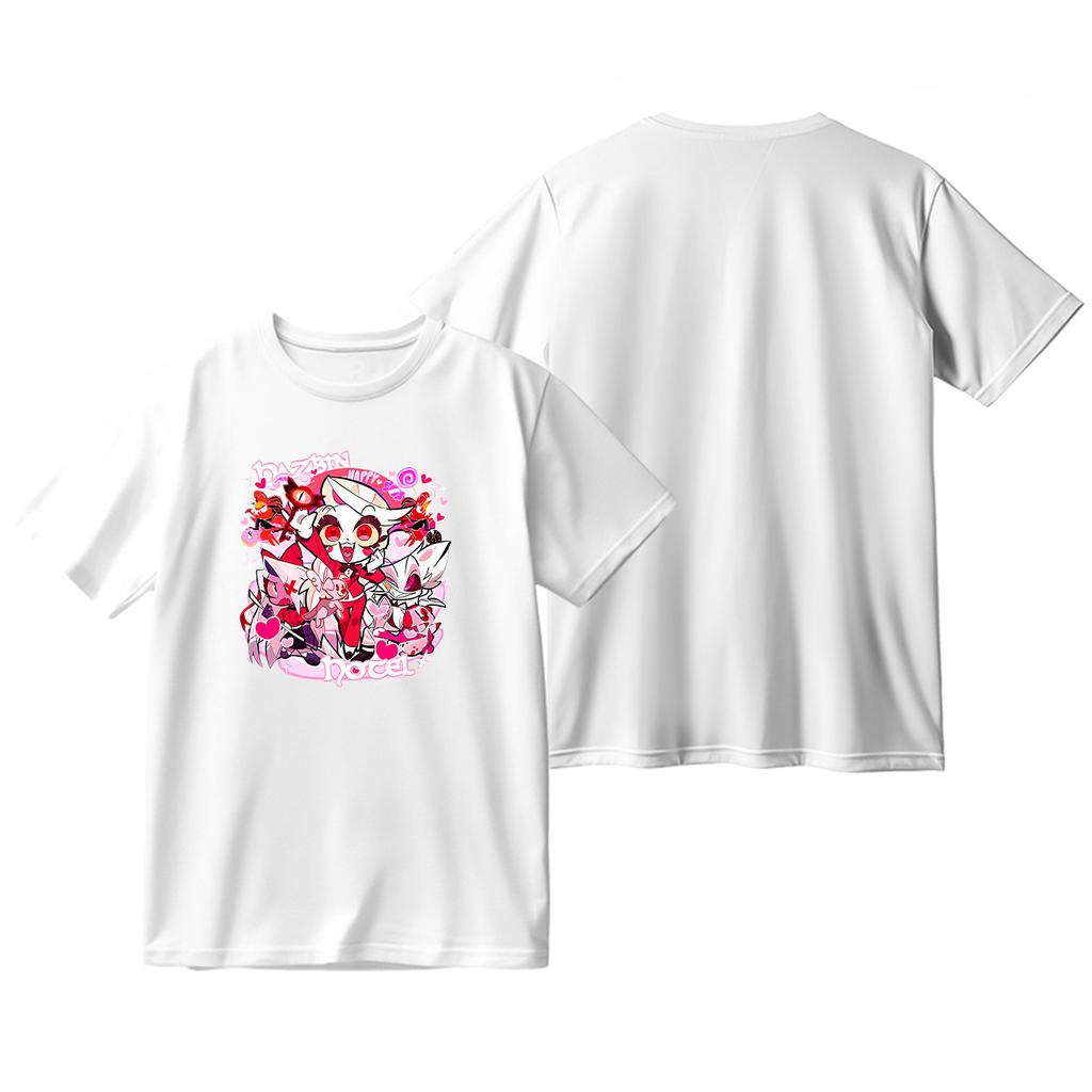 Fit Hazbin Hotel Graphic Cotton Tshirt Unisex Summer Short Sleeve Fashion Brand Tee Luxury Casual Vintage Tees