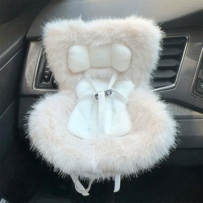 Doll Seat with Air Vent Clip and Desktop Stand Mini Plush Doll Safety Seat Car Ornament for 17cm Plush Dolls