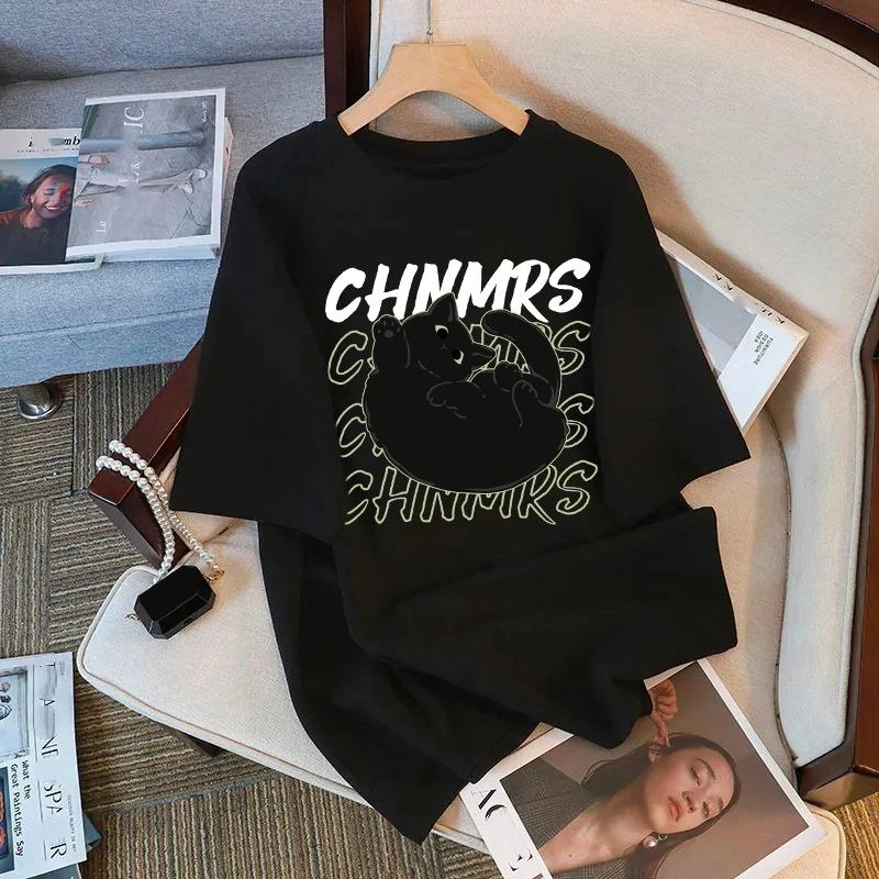 Summer Kids Adult Fashion Print Short Sleeve T-Shirt Outdoor Casual O-Neck Oversized Women's Tees Top Girl Clothing