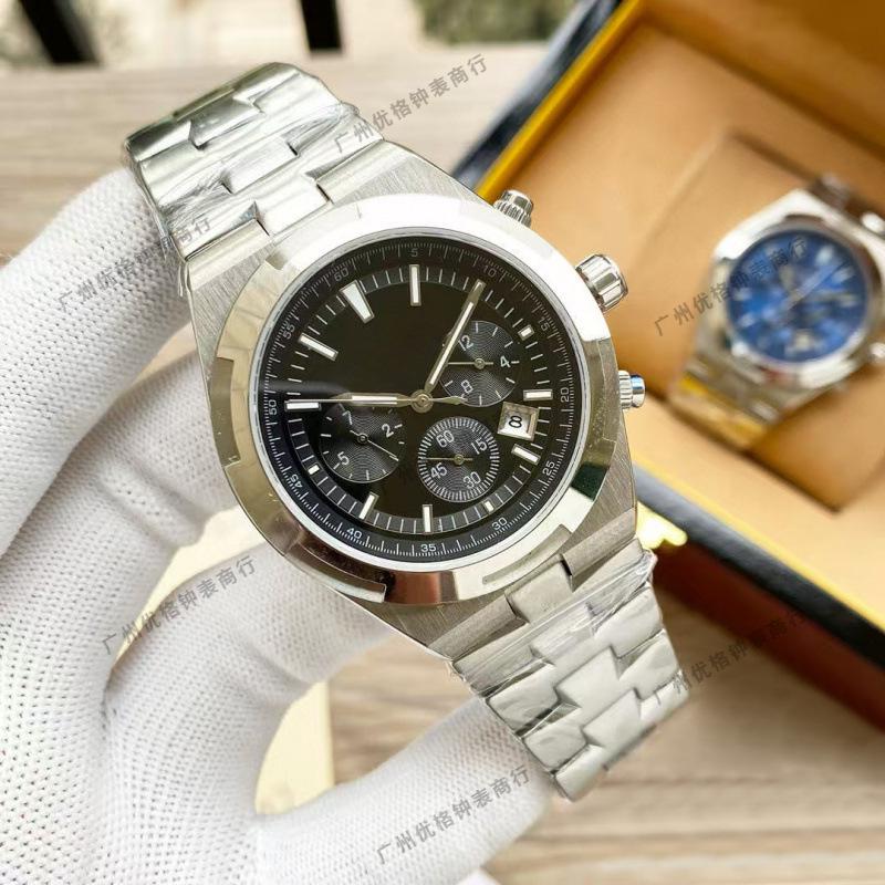 Jia Shi Jia 5500V Serie Automatische Leuchtende Herrenuhr mit Stahlarmband und Sechszeiger-Kalender