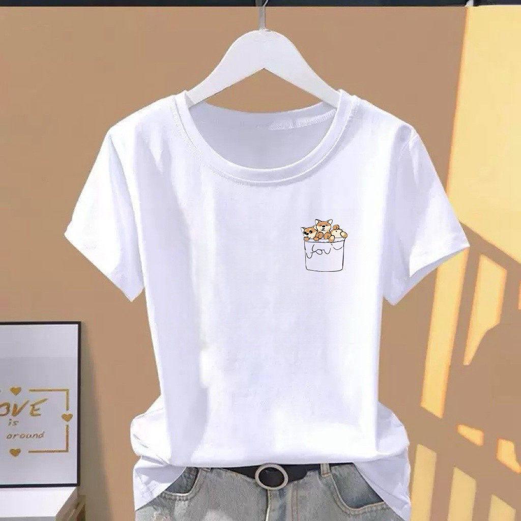 

Women s Casual Letter Print Round Neck Loose Summer T-shirt M