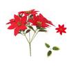 5 Heads Bunch Artificial Poinsettia Bouquet Artificial Flowers Simulation Bouquet  Table Ornament