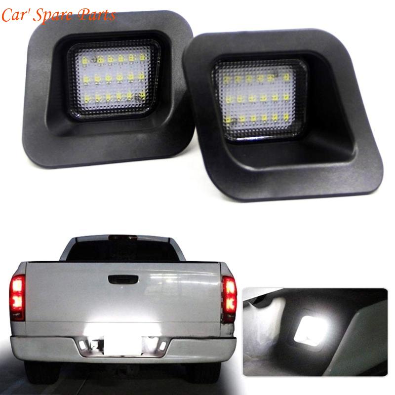 Y4UA 6000K White LED License Plate Lights Set Waterproof LED Light High Brightness License Lamp Car Spare Part for Car 1500