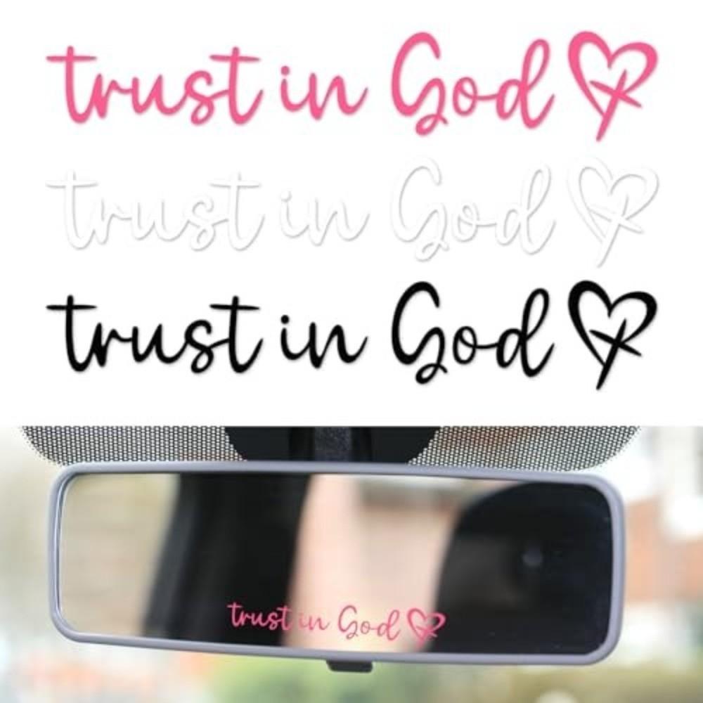3pcs Hearts Design Car Decals Bible Verse Driving Stickers  for Church Christian Auto