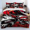 3D Volcano Lava Magma Comforter Bedding Set,Duvet Cover Bed Set Quilt Cover Pillowcase,King Queen Size Bedding Set Adult Child