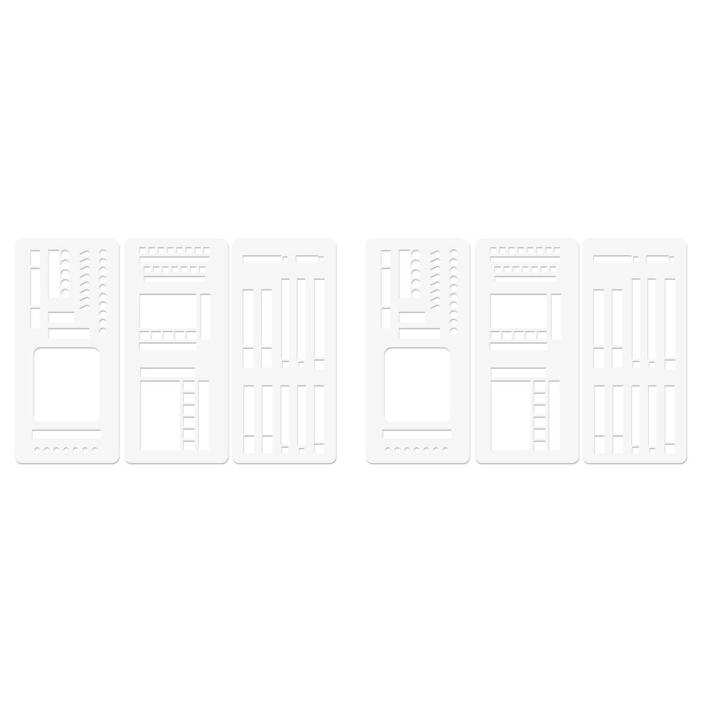 Flexible Record Template with Dot Grid Templates Planner Stencils Drawing Checklist Stencils for Boxes Lines & Daily Planning