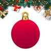 Blow Up Ornament Balls 23.6in Flocked Decorations Giant Flocked Christmas Ornaments For Workplace Dance Party Wedding Yard