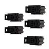 5 Sets For Car Truck 40A 5Pin Car Relay Socket with 6.3mm & 4.8mm Terminals Kit