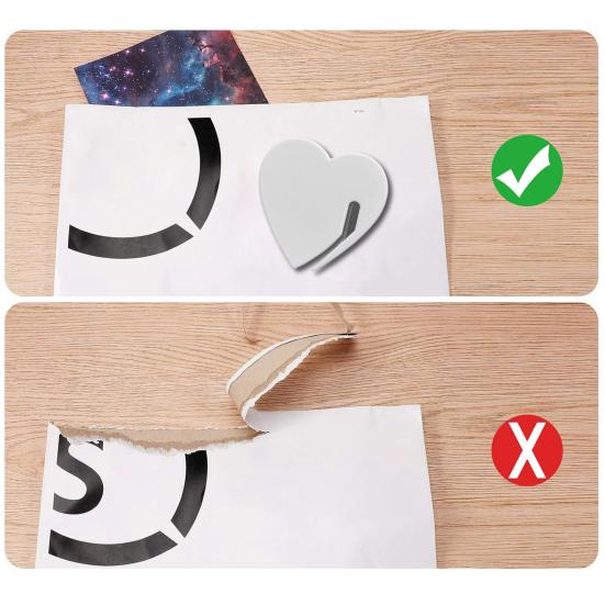 Christmas Paper Cutters Heart-Shaped Envelope Opener Gift Wrapping Tool Safe Plastic Paper Trimmer for Craft Letters Wrapping