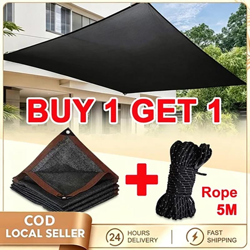 Black Shade Cloth Sunblock Mesh Cover Taped Edge With Grommets Sun Net For Pergola Plants Greenhouse Gardens Patio Canopy