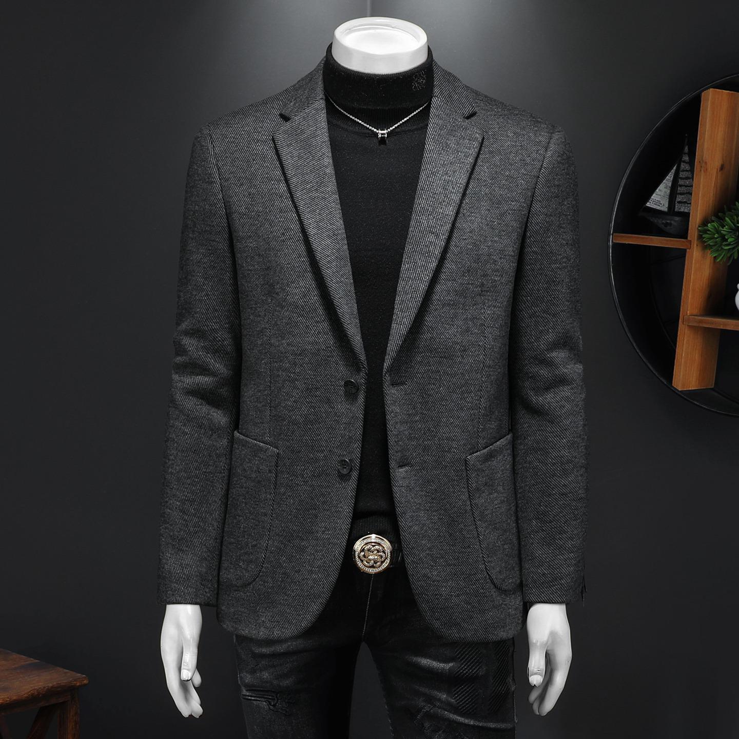 Европейская мужская зимняя приталенная пуховая куртка - Пальто в стиле Business Casual Британский стиль XL