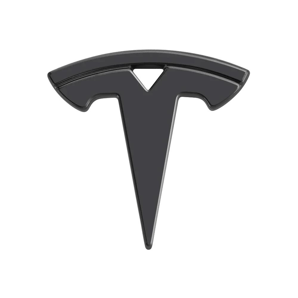 Автомобильная наклейка Tesla Для Tesla Model 3 S X Y Автомобильный интерьер Модификация эмблемы 1 шт. Наклейка на руль автомобиля Эмблема Дека чёрный