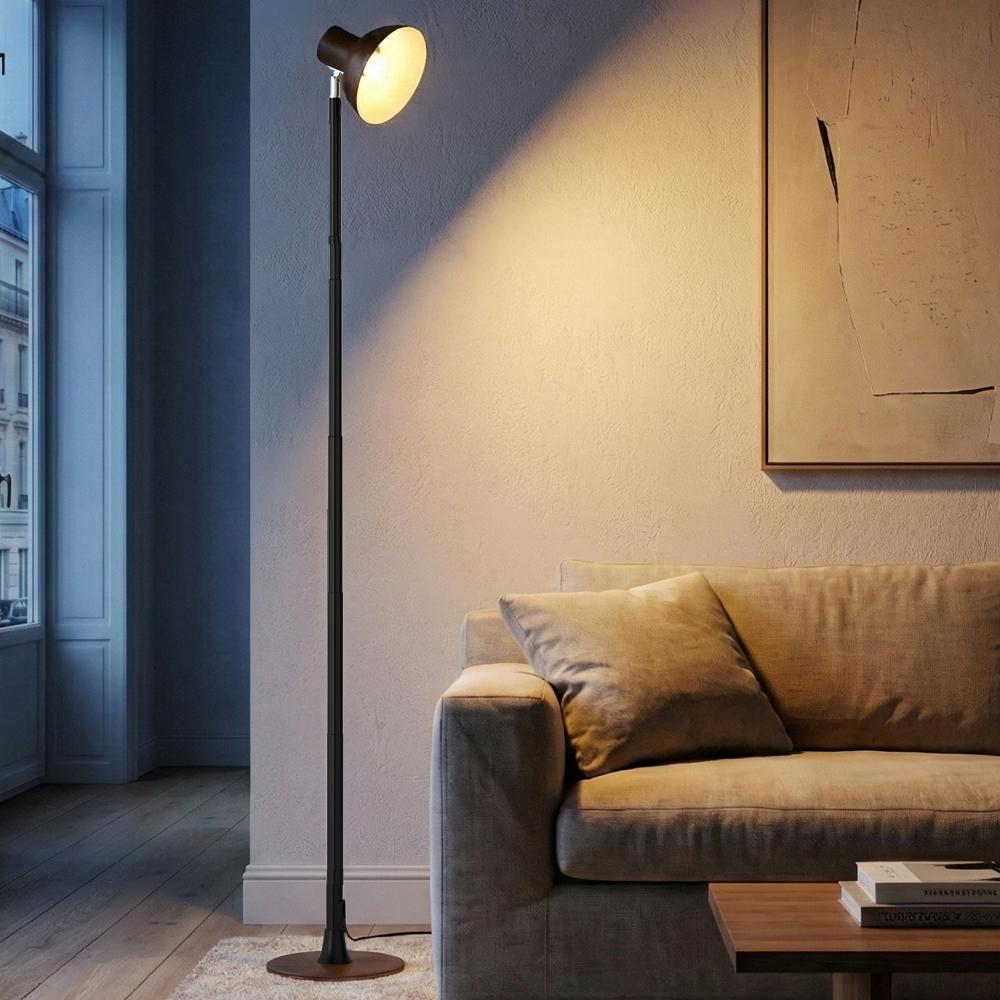 Adjustable LED Floor & Table Lamp 3 Colors Dimmable for Living Room/Office-Black