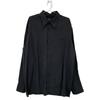 MSGM Black Lid Collar Fluid Shirt tops 41 blackUsed