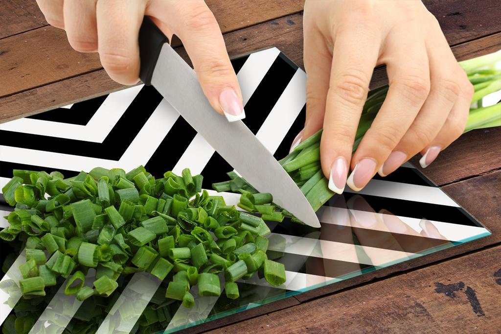 GLASS CUTTING BOARD 35x52 Stripes