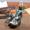 Kegel-Räuchergefäß aus Keramik, Räucherbrunnen, Brennerhalter, Aromatherapie-Ornament für den Innenbereich, Zen-Dekor für die Meditation im Homeoffice
