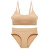 Drahtloses Push-up-Camisole-BH-Set für Damen: Nahtlose, gepolsterte, bequeme Nachtwäsche zum Schlafen, Schöner Rücken, Große Größen, Teenager