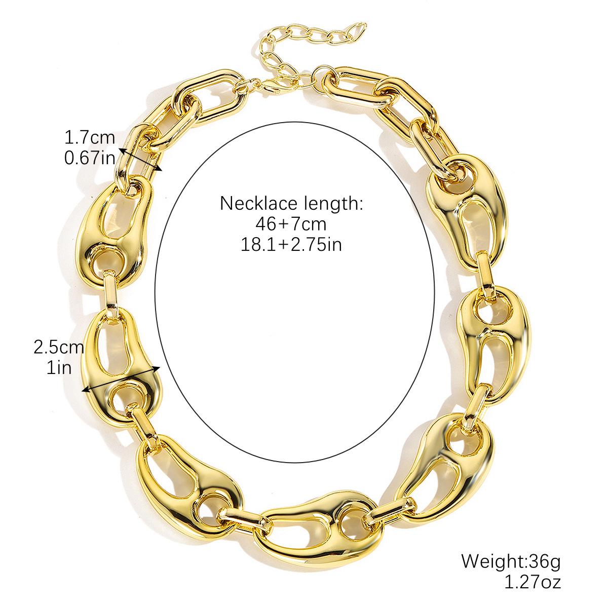 

Акриловая грубая цепь в панк-стиле, цепочка для ключицы, шейная цепь, личность, ниша, высокое чувство, преувеличенное хип-хоп ожерелье