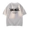 Men Summer Casual Loose Oversize Short Sleeve O Neck Letter Printed Pullover Cotton T Shirt Top