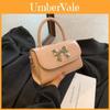 Minimalist Pu Mini Shoulder Bag With Butterfly Knot Design For Casual Daily Use