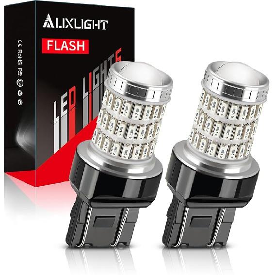 AUXLIGHT LED Strobe/Flash Brake Tail Light Bulbs 2057 1157 LED Bulb Red 320% Brighter 2357 7528 2057A 1157A BAY15D Led Bulbs for Tail Stop Brake
