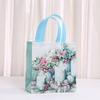 StoBag Mint Christmas Gift Wrapping Bags Luxury Designer Bags Santa Sleigh Reindeer Non Woven Gift Packaging Bags for Sweets Use