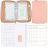 Petyume A6 Household Binder with Zippered File Includes Tag Pockets Record and Separate Bags for Money and Budgeting 6-Hole & Cards, Envelopes,