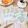 20 PCS/Bag Printed Paper Towels Light Luxury Style Floral Napkins Birthday Party Holiday Daily Necessities Square Tissue Paper